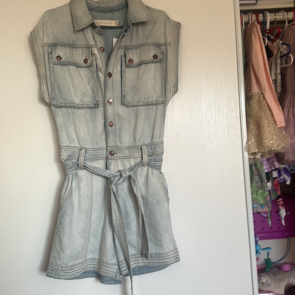 Denim romper